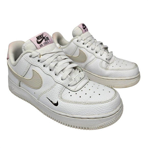 Nike Shoes - Nike Women 6 White Air Force 1 Low Tumbled Leather Sneakers HF9992-100